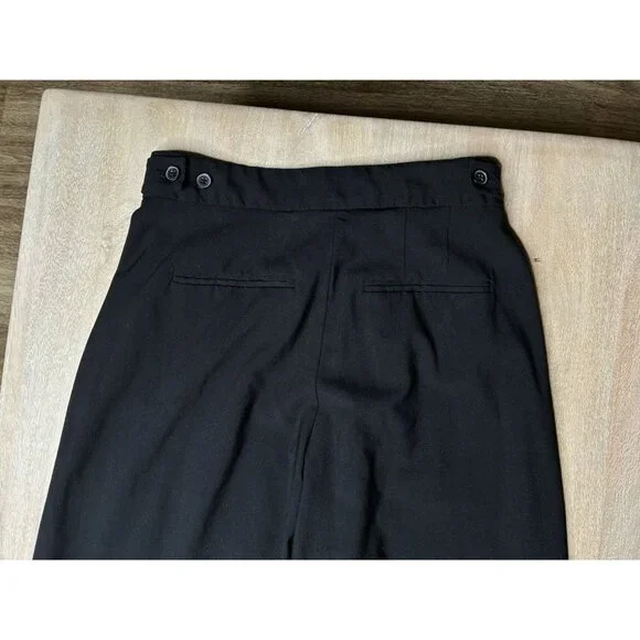 Aritzia Babaton Represent Pant in Black Size 2 Wide Leg Pleated Wool Trousers